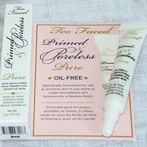🎀 $25 - Too Faced PURE Primed & Poreless Oil-Free Face Primer Sensitive Skin